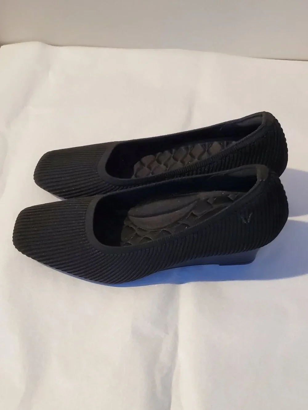 Vivaia Square Toe Margot Wedge Pro Heels EU Size 38 = 7-7.5